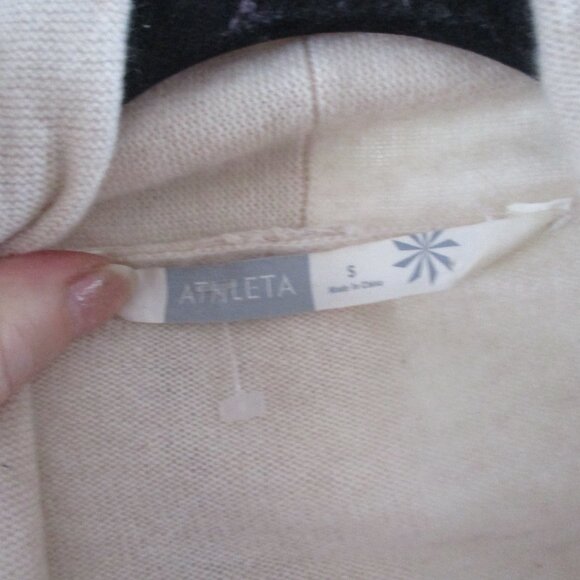 athleta  Beige 100% Cashmere Cardigan s - Picture 2 of 3